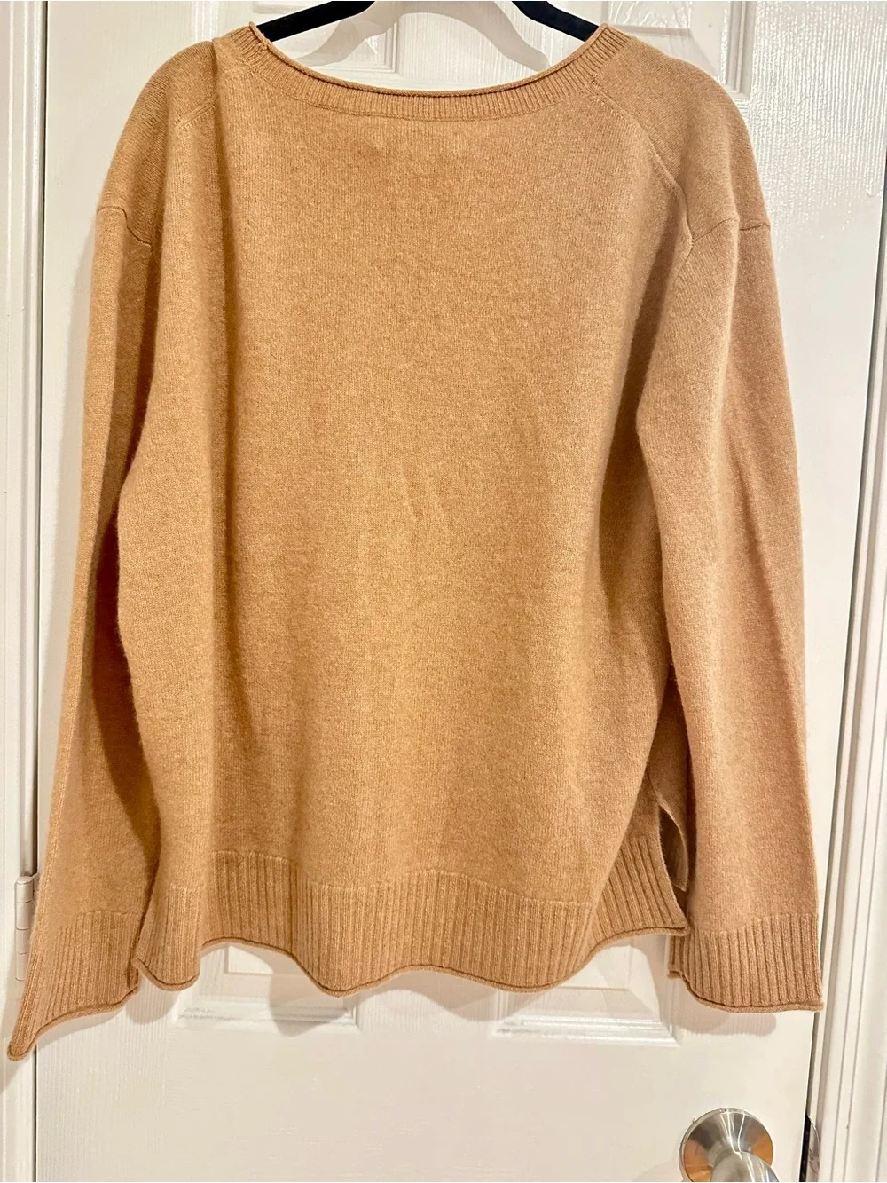 Rachel Zoe 100% Cashmere Oversized Camel Sweater XL  Quiet Luxury Fall